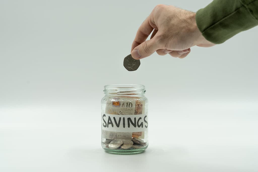 Savings Jar - Putting British Currency (Notes and Coins) into a Savings Jar